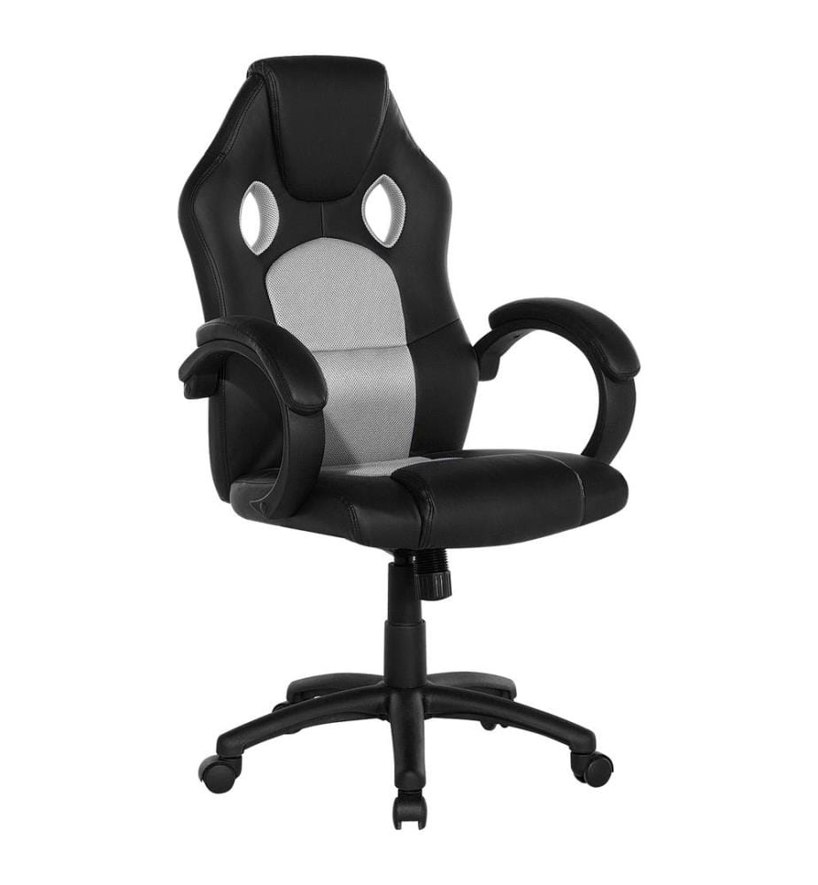 Chaise de bureau FIGHTER Cuir PU Gris clair