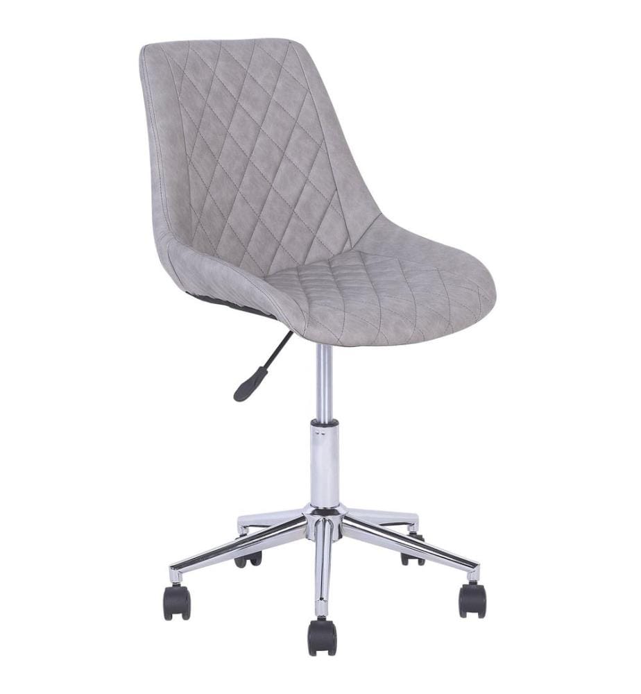 Chaise de bureau MARIBEL Cuir PU Gris clair