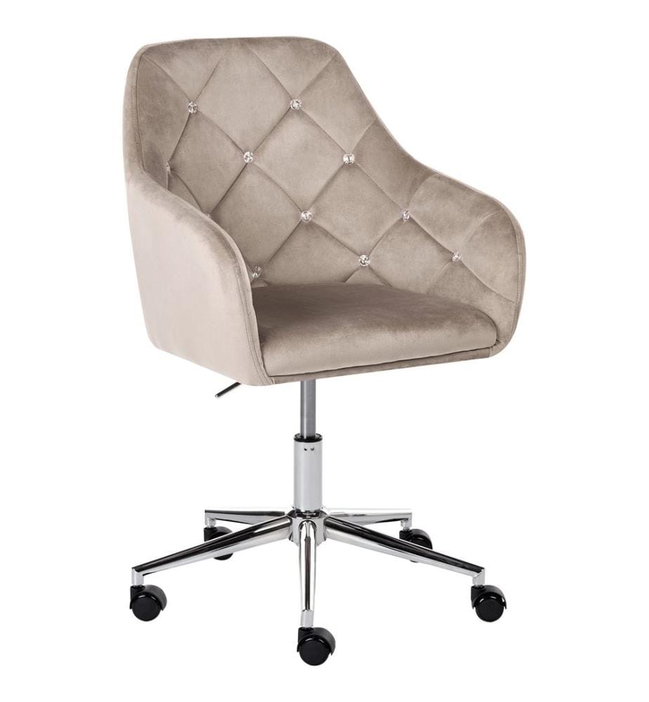 Chaise de bureau VELORIA Velours Beige