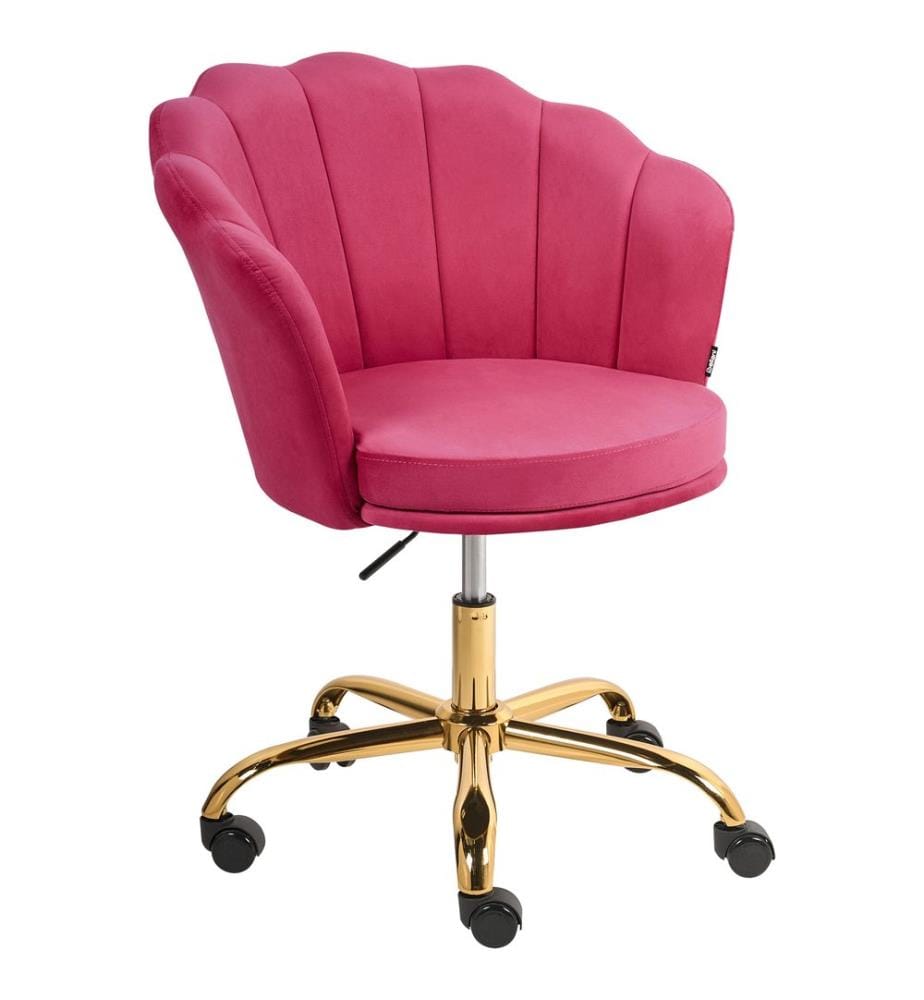 Chaise de bureau MONTICELLO Velours Rose fushia