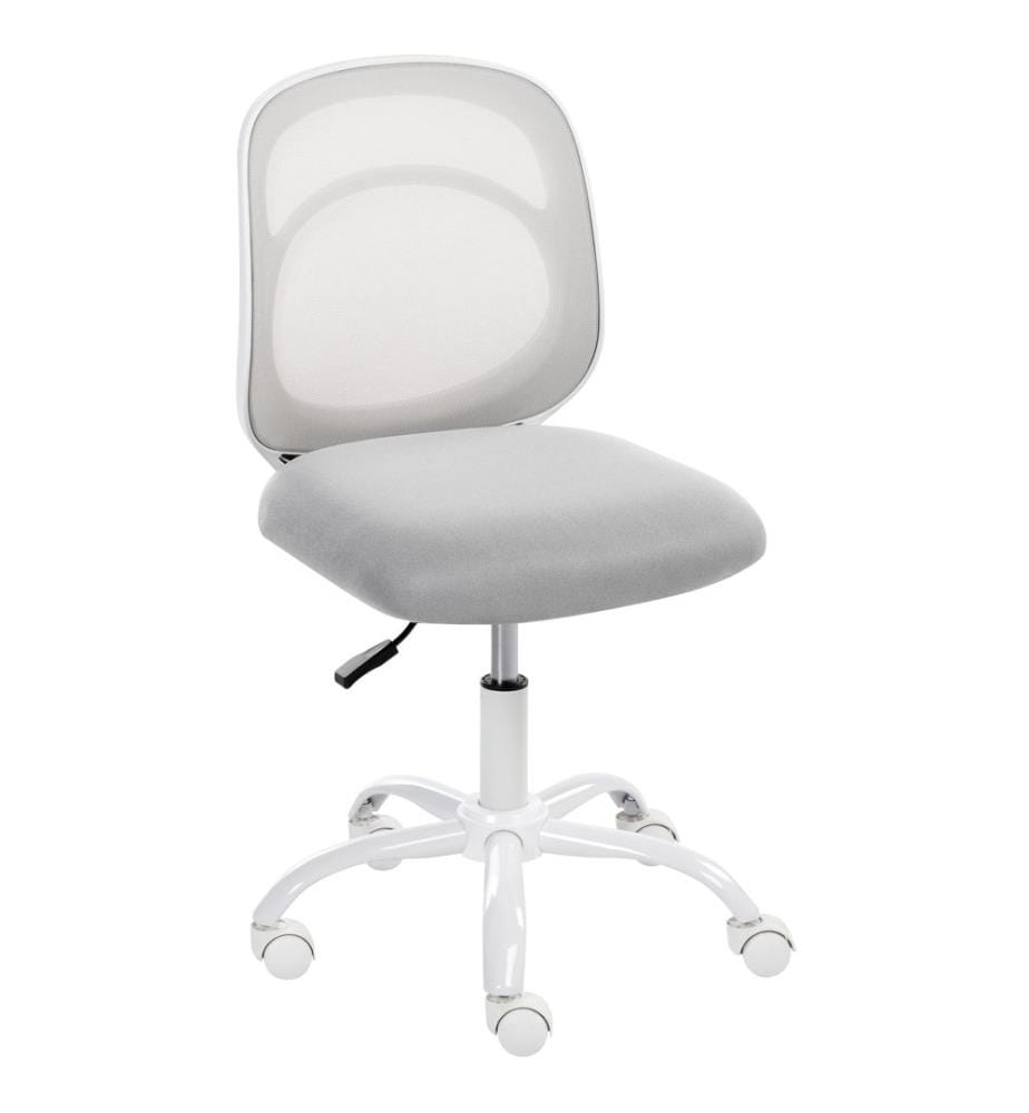 Chaise de bureau BLISSFUL Tissu Gris clair