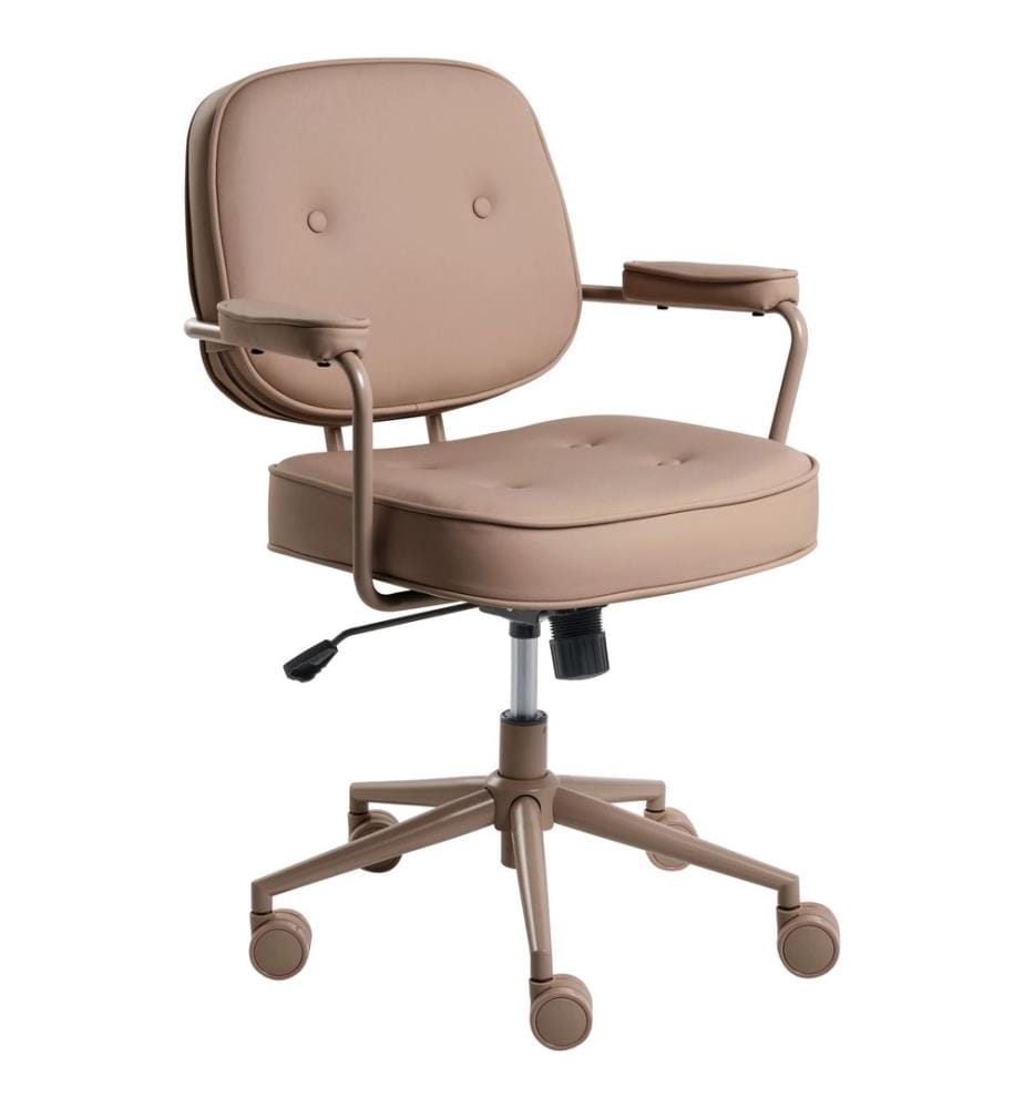 Chaise de bureau PARAMUS Cuir PU Marron clair