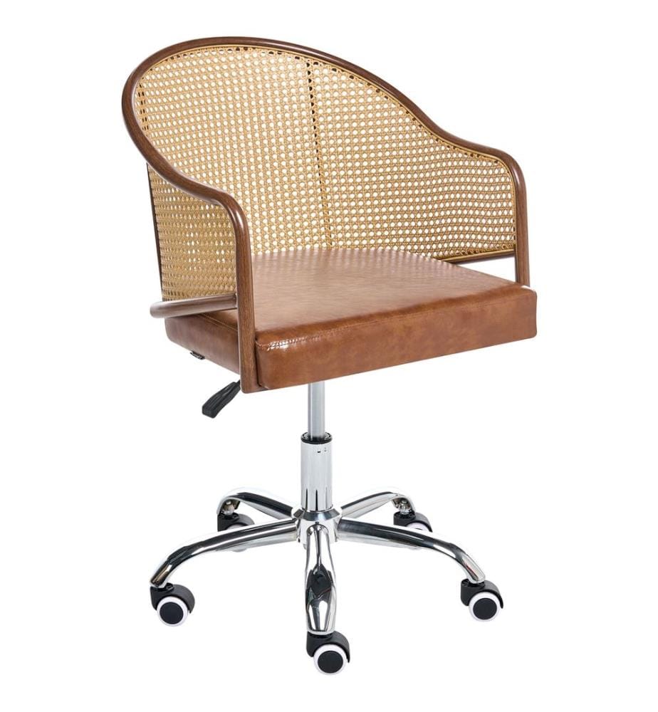 Chaise de bureau REDDING Cuir PU Marron