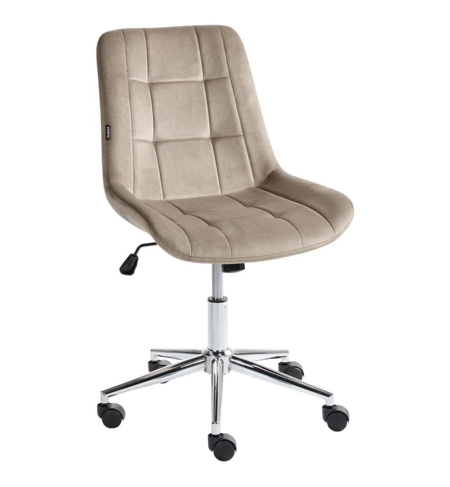 Chaise de bureau MELROSE Velours Taupe
