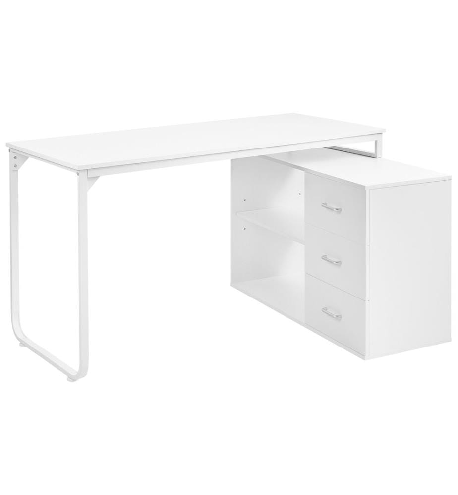 Bureau d'angle SOGNE Blanc 140 cm 100 cm
