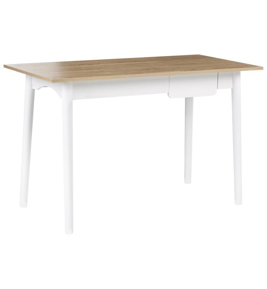Table de bureau VITRION Marron clair/blanc 120 cm 60 cm