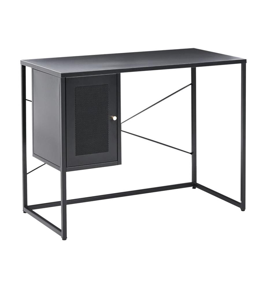 Table de bureau HARJO Noir 100 cm 50 cm avec rangement
