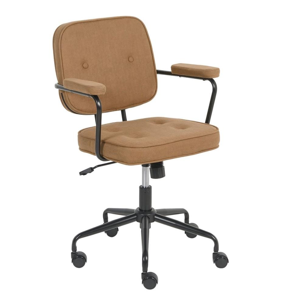 Chaise de bureau PAWNEE Tissu Marron clair