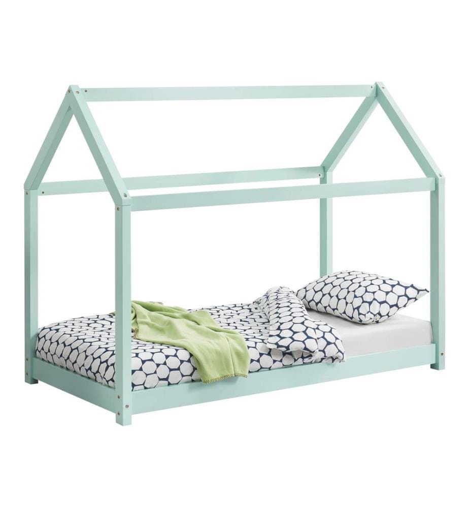 Lit d'enfant Netstal Maison 80x160 cm vert menthe