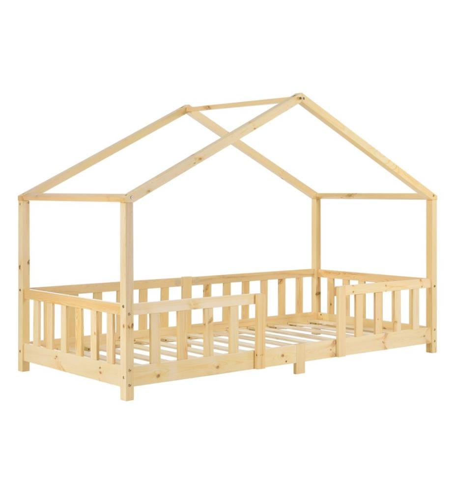 Lit d'enfant Treviolo 90x200 cm avec sommier à lattes treillis bois