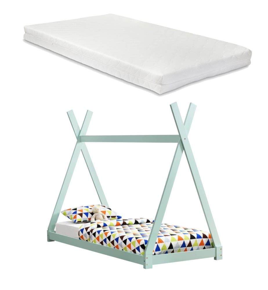 Lit d'enfant Onejda 90x200 cm Tipi en pin menthe