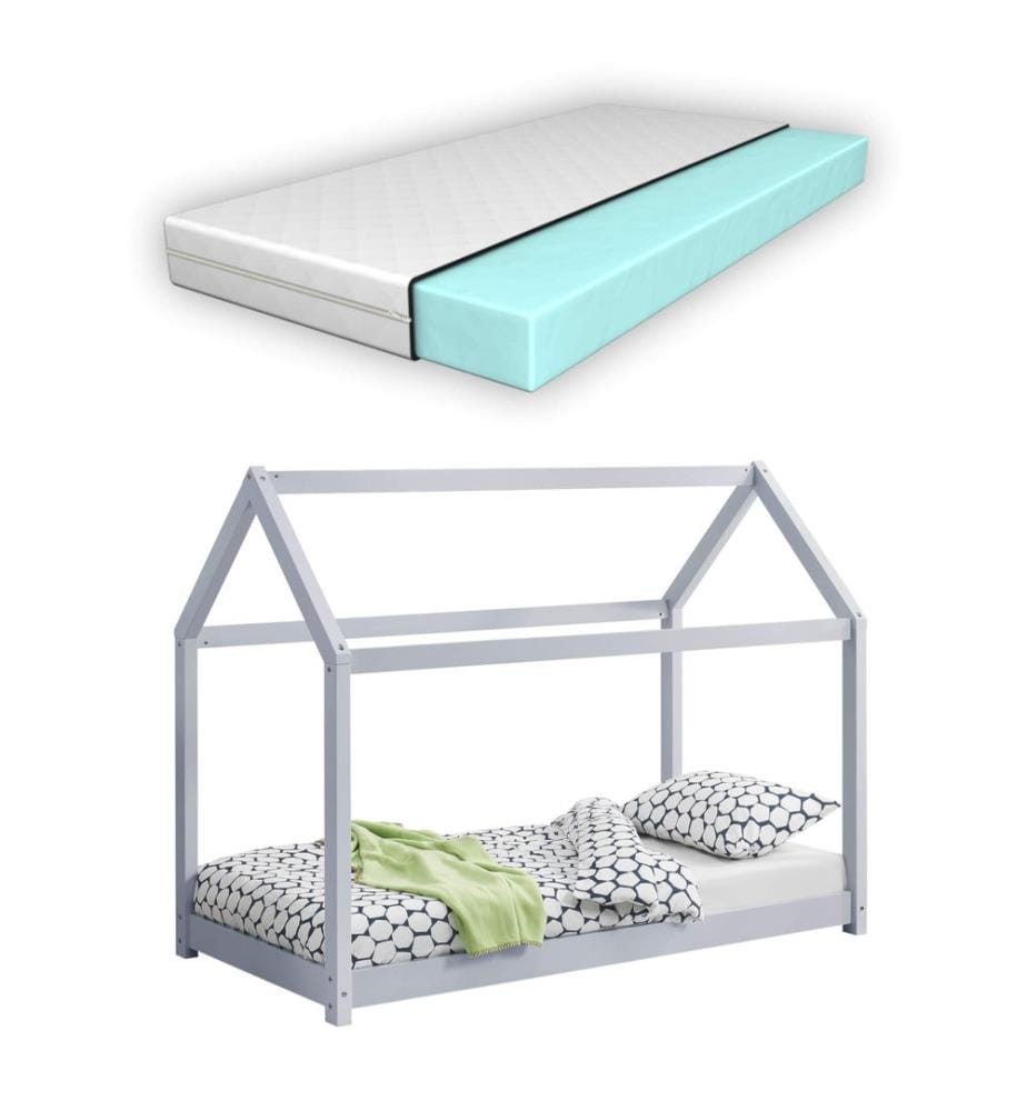 Lit d'enfant Netstal 80x160 cm avec matelas
