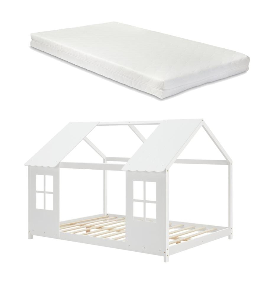 Lit d'enfant Tostedt 120x200 cm avec matelas Blanc