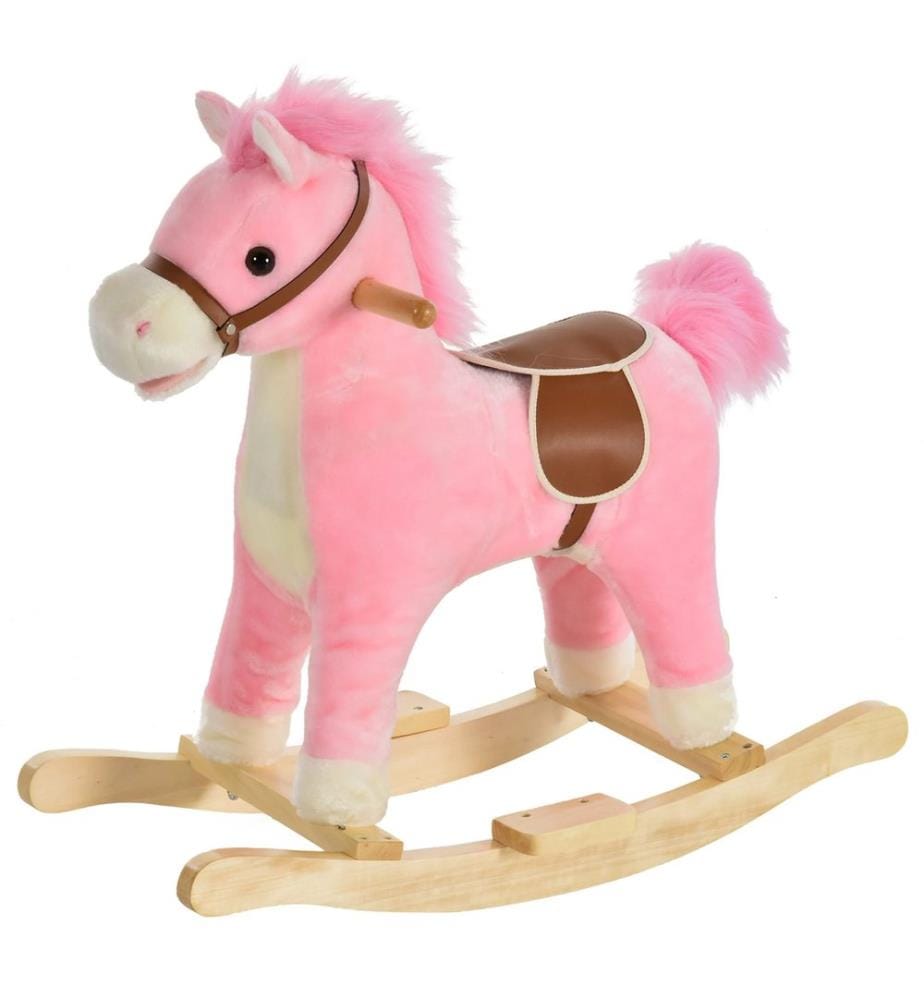 Jouet à bascule : cheval à bascule rose avec musique