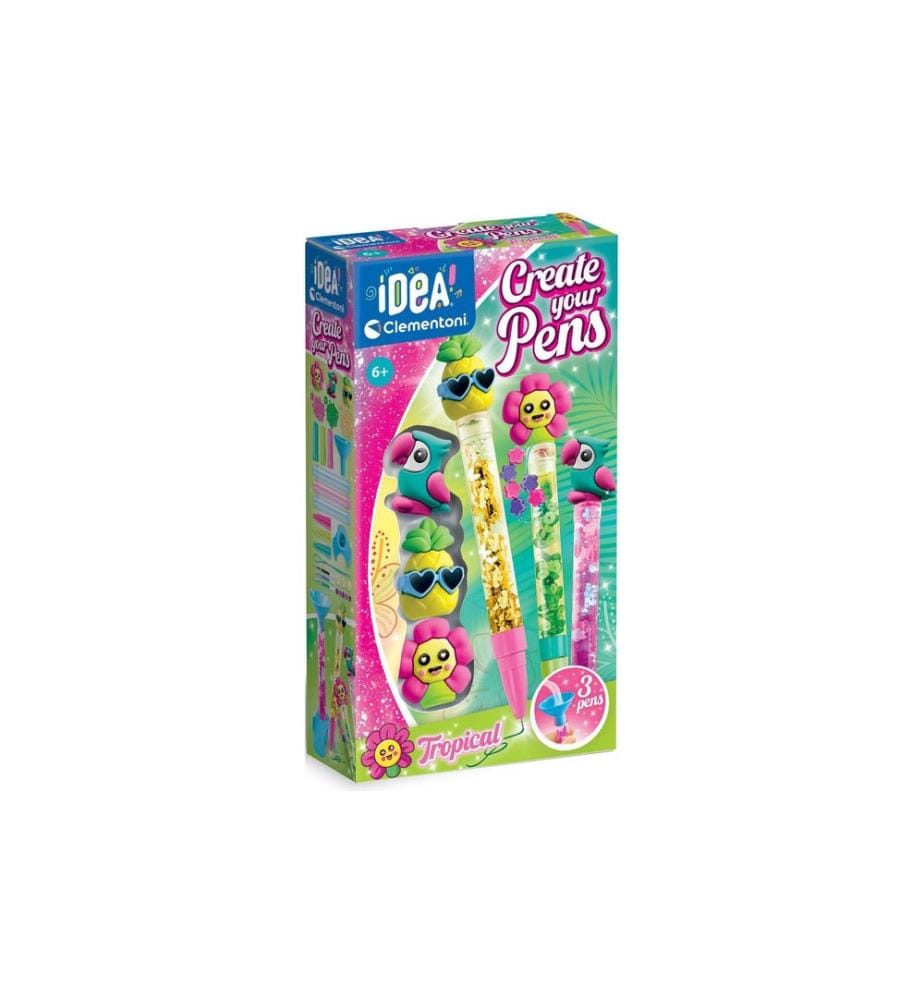 Clementoni - Kits de bricolage Create your Pens: Tropical