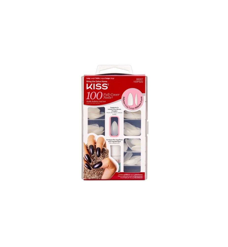 Kiss - Set dongles artificiels Plain  Stiletto 100 Pièce/s
