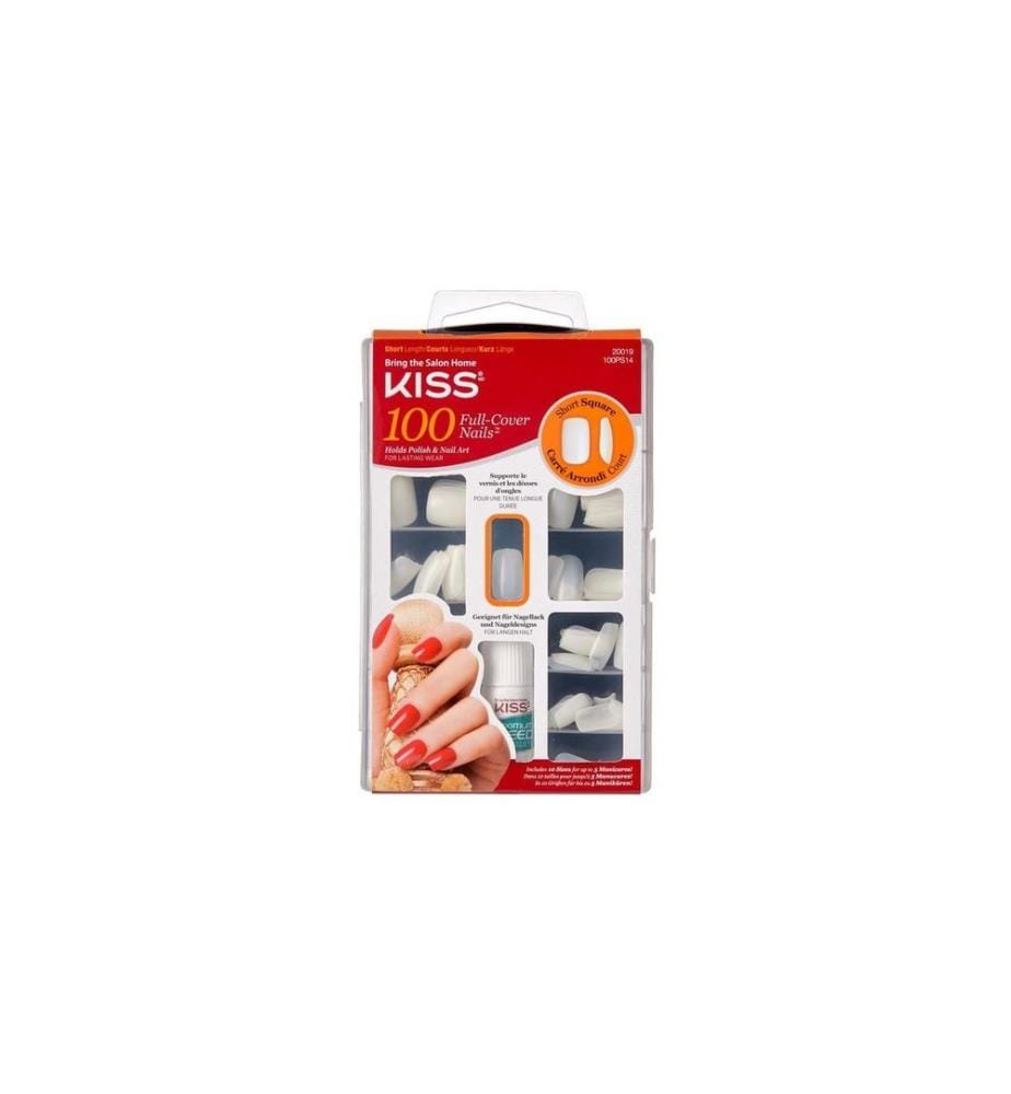 Kiss - Set dongles artificiels Plain Full Cover Square 100 pièces