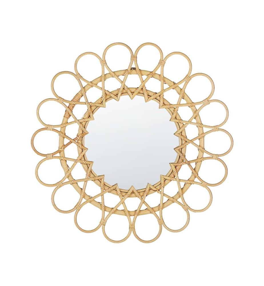 Miroir BABAI 60 cm 60 cm Rotin Naturel