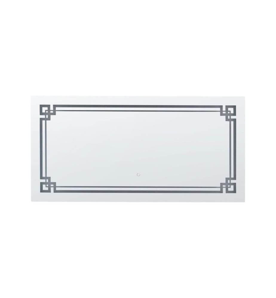 Miroir de salle de bain LED AVRANCHES 120 cm 60 cm Argenté