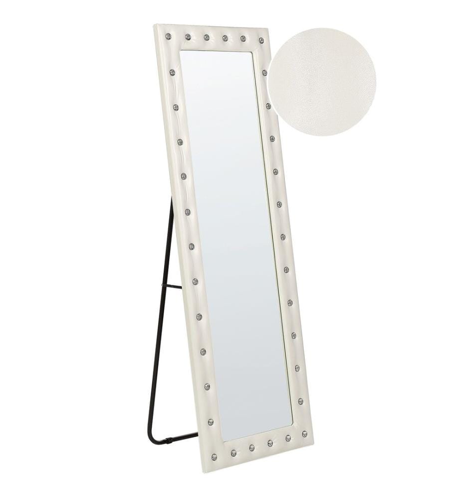 Miroir sur pied ANSOUIS 150 cm Cuir PU Blanc