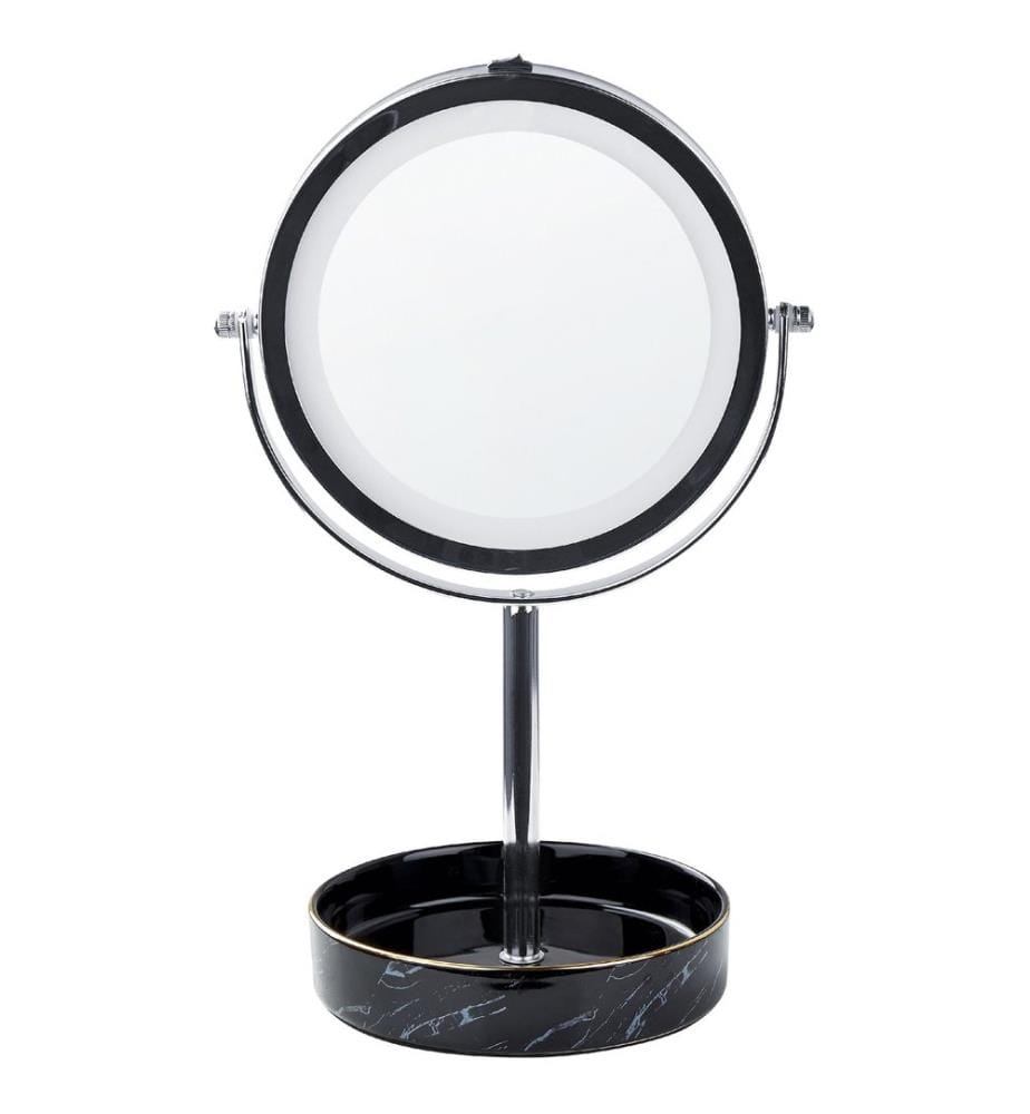 Miroir de table LED SAVOIE Noir/argenté