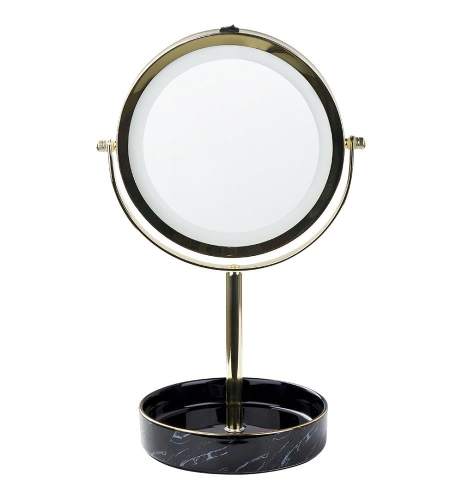 Miroir de table LED SAVOIE Noir/doré