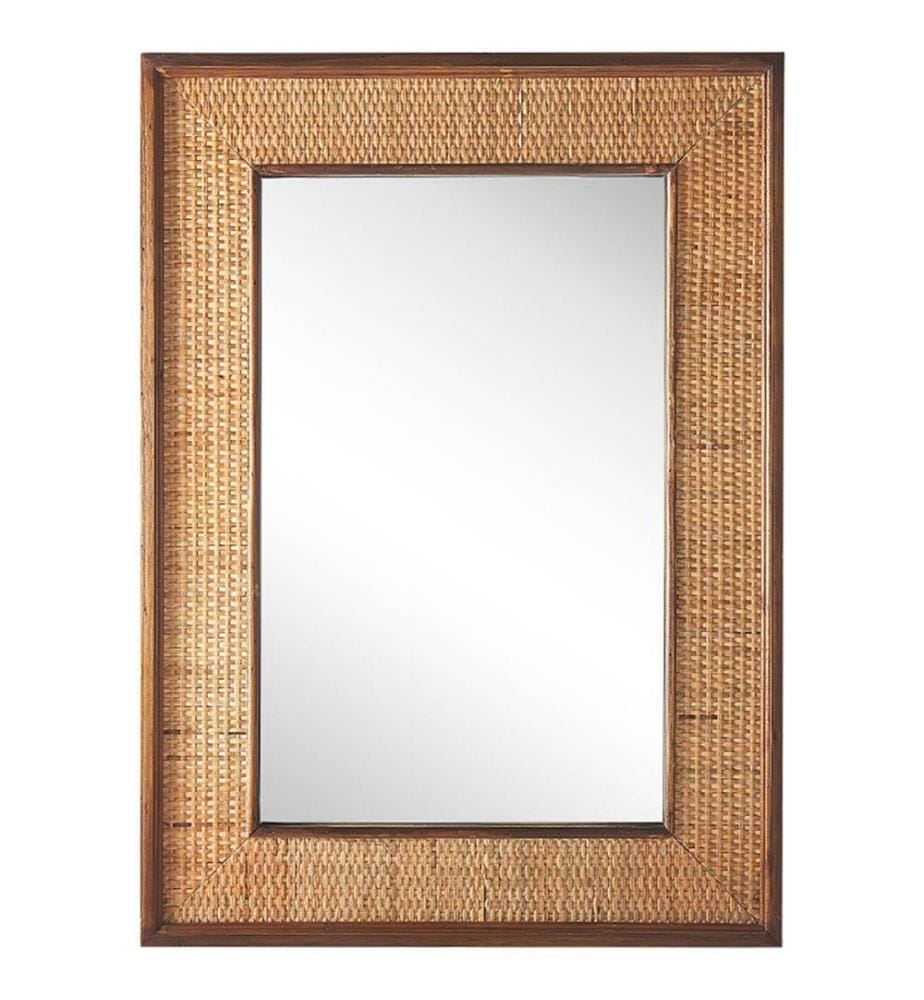 Miroir IGUALA 54 cm 74 cm Bambou Frêne naturel