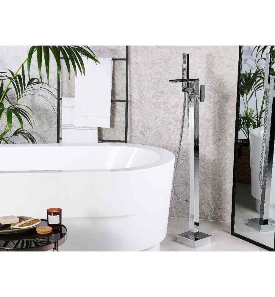 Robinet de baignoire autoportante BOYOMA Argenté