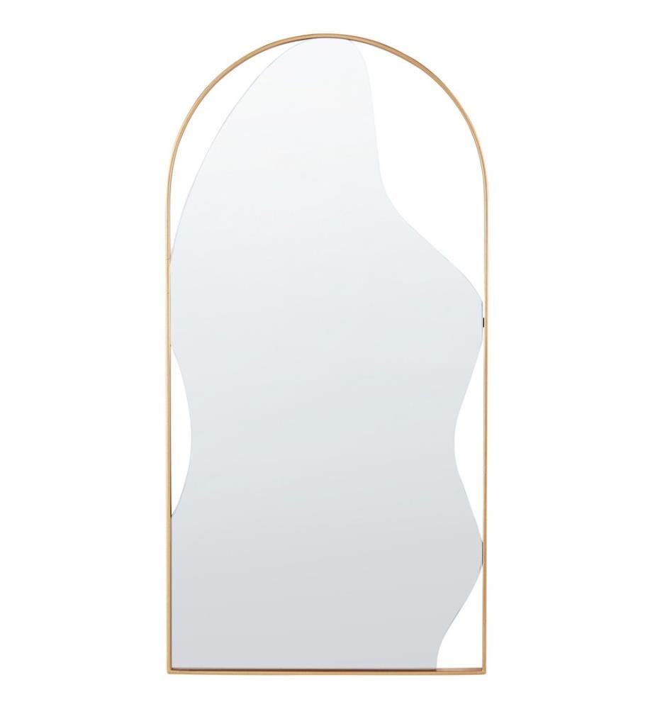 Miroir COLOMBIER 41 cm 81 cm Métal Doré
