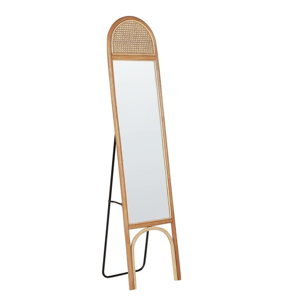 Miroir sur pied BRUSSEY 170 cm Rotin Naturel
