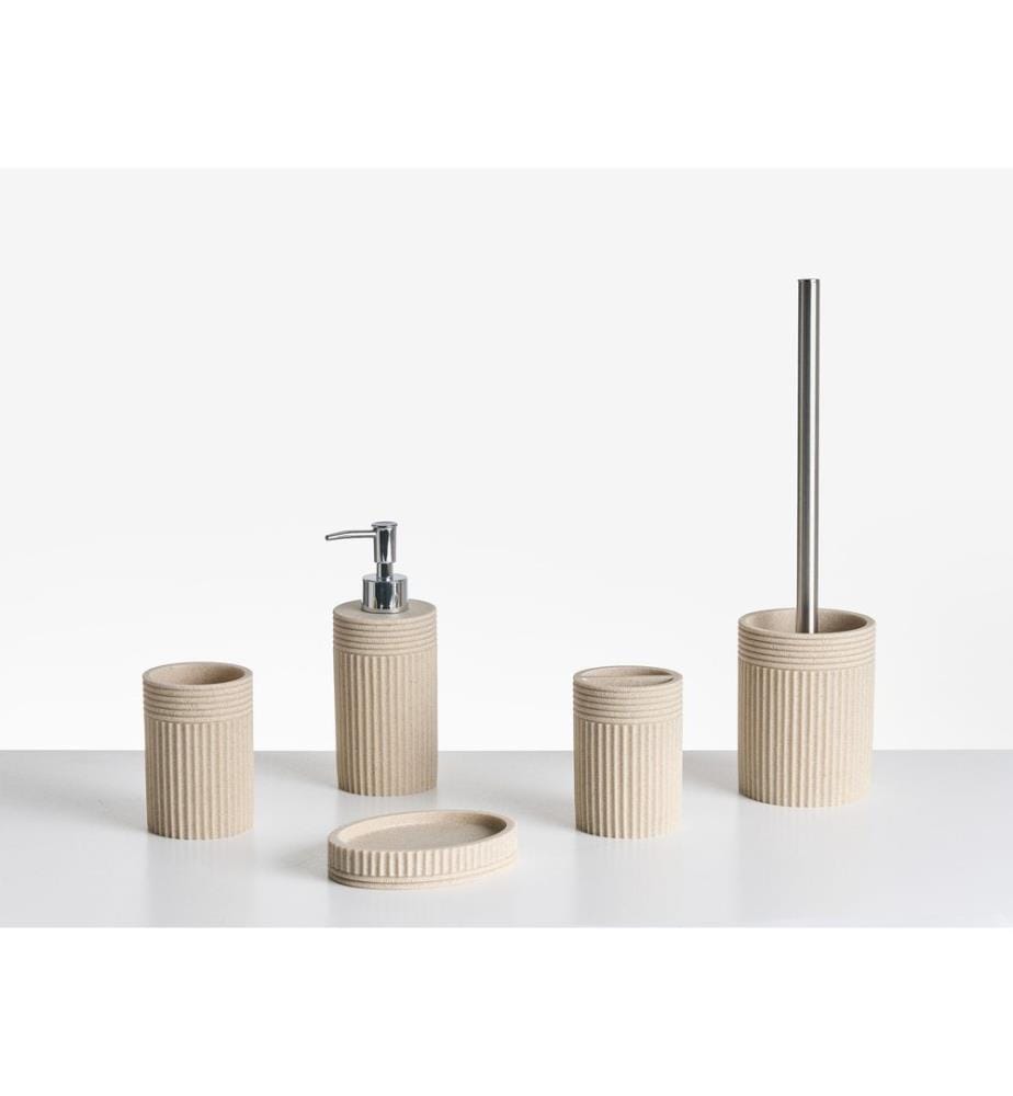 Set de 5 accessoires de salle de bain CHANCAY Beige clair