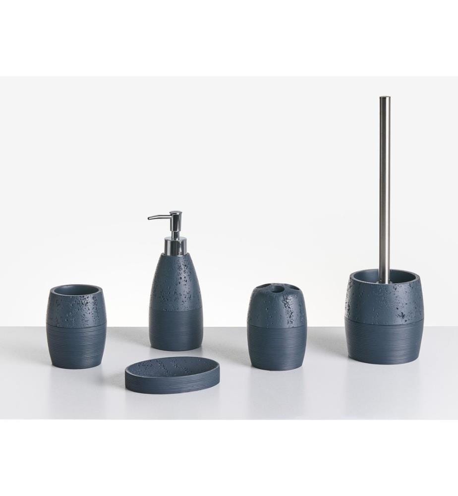 Set de 5 accessoires de salle de bain YARAPA Bleu foncé