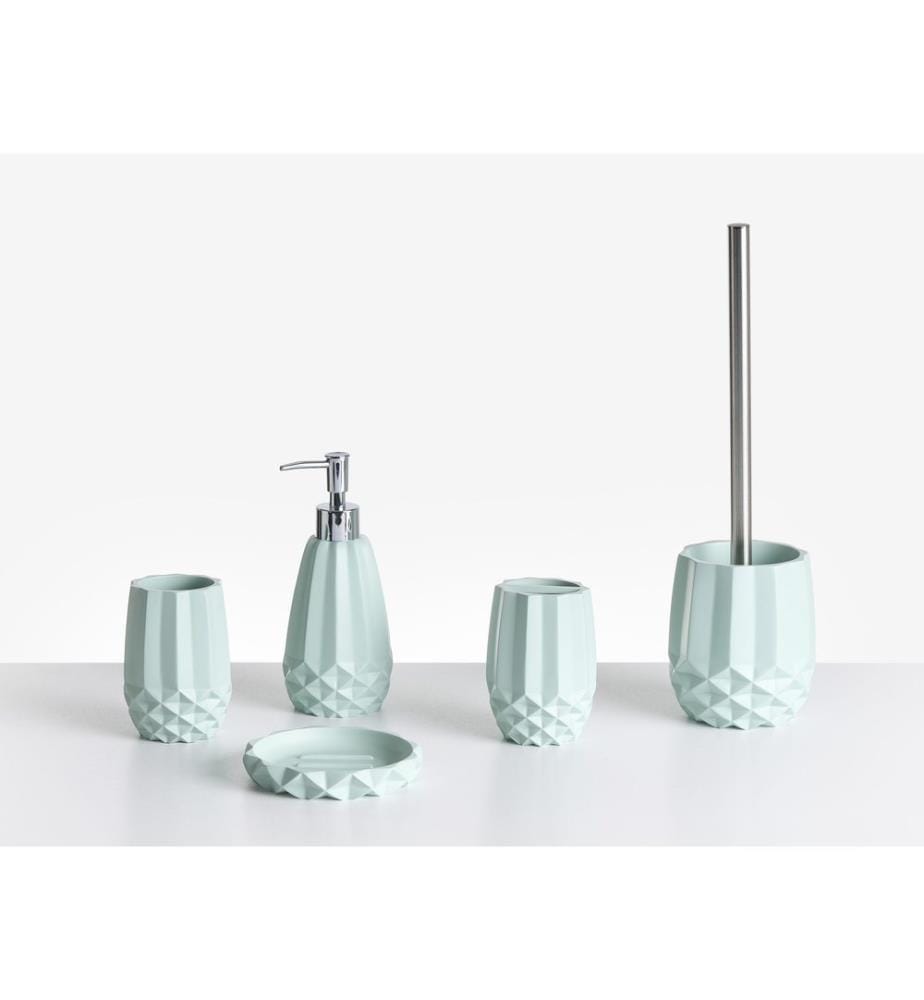 Set de 5 accessoires de salle de bain SAMIRIA Vert menthe