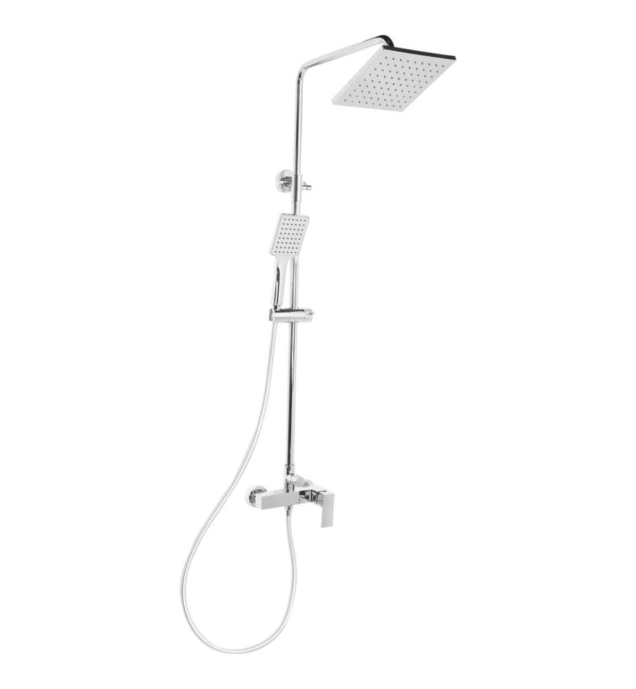 Ensemble de douche avec mitigeur et douche de pluie CATAGENA Argenté