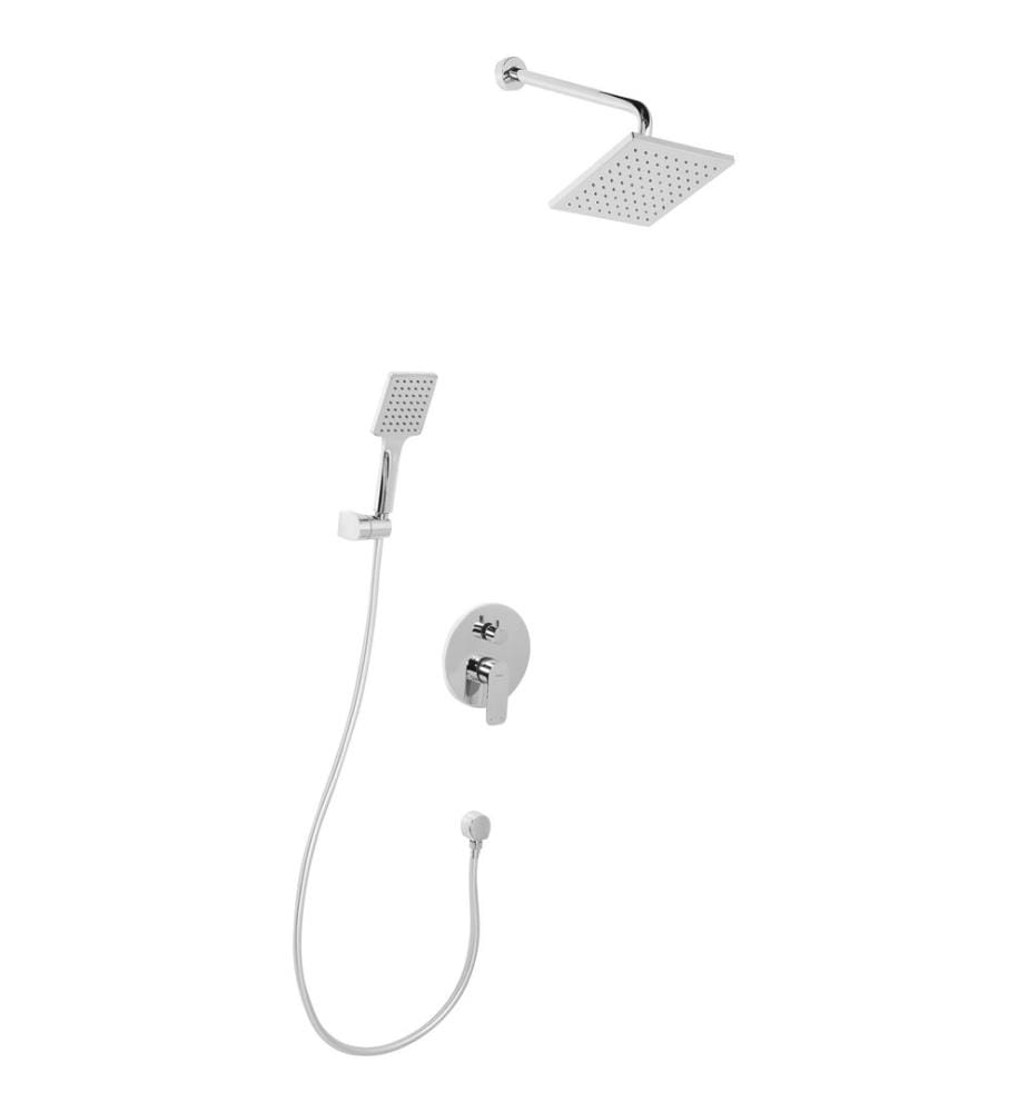 Ensemble de douche encastrée avec douche pluie GUARATUBA Argenté