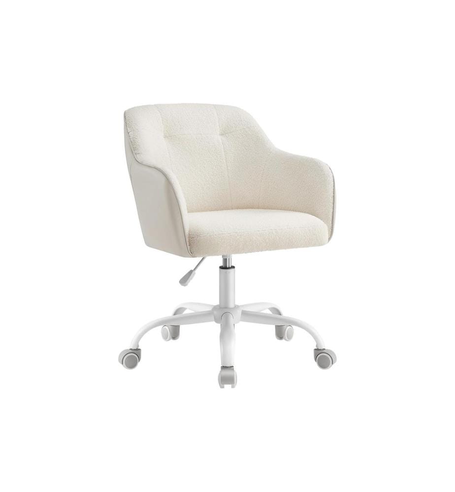 Songmics - Chaise de bureau avec piétement en croix, capuccino