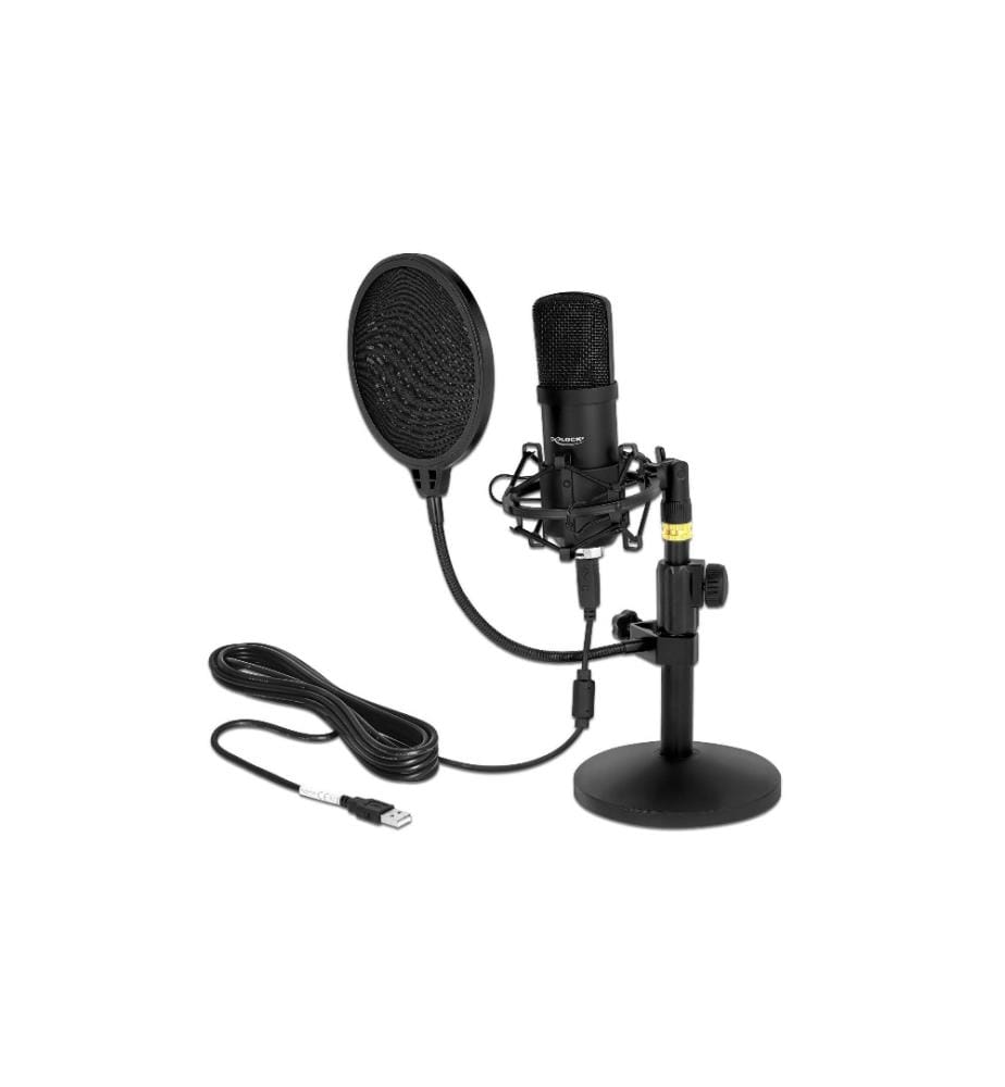 DELOCK - Microphone à condensateur USB pour les jeux et le podcasting