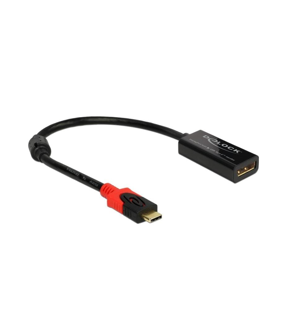 DELOCK - Adaptateur DisplayPort - USB Type-C 4K/60Hz, noir