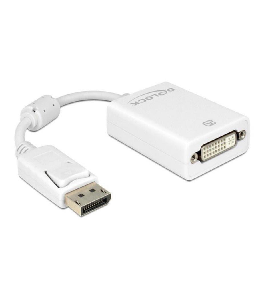 DELOCK - Adaptateur Displayport - DVI-I Blanc