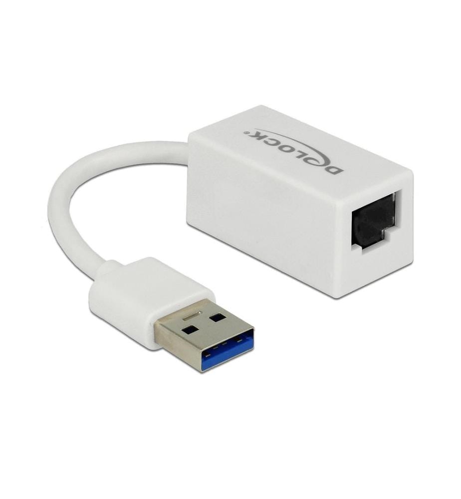 DELOCK - Adaptateurs réseau USB-A - RJ45 1Gbps, Blanc