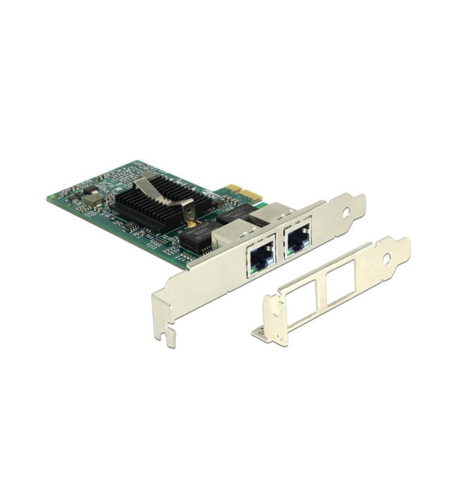 DELOCK - Carte réseau 2x1Gbps, PCI-Express x1 Chipset Intel 82576