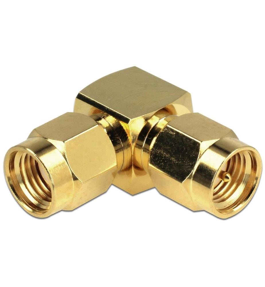 DELOCK - Adaptateur dantenne coudé à 90°, RP-SMA Connecteur (m) - SMA Connecteur (m)