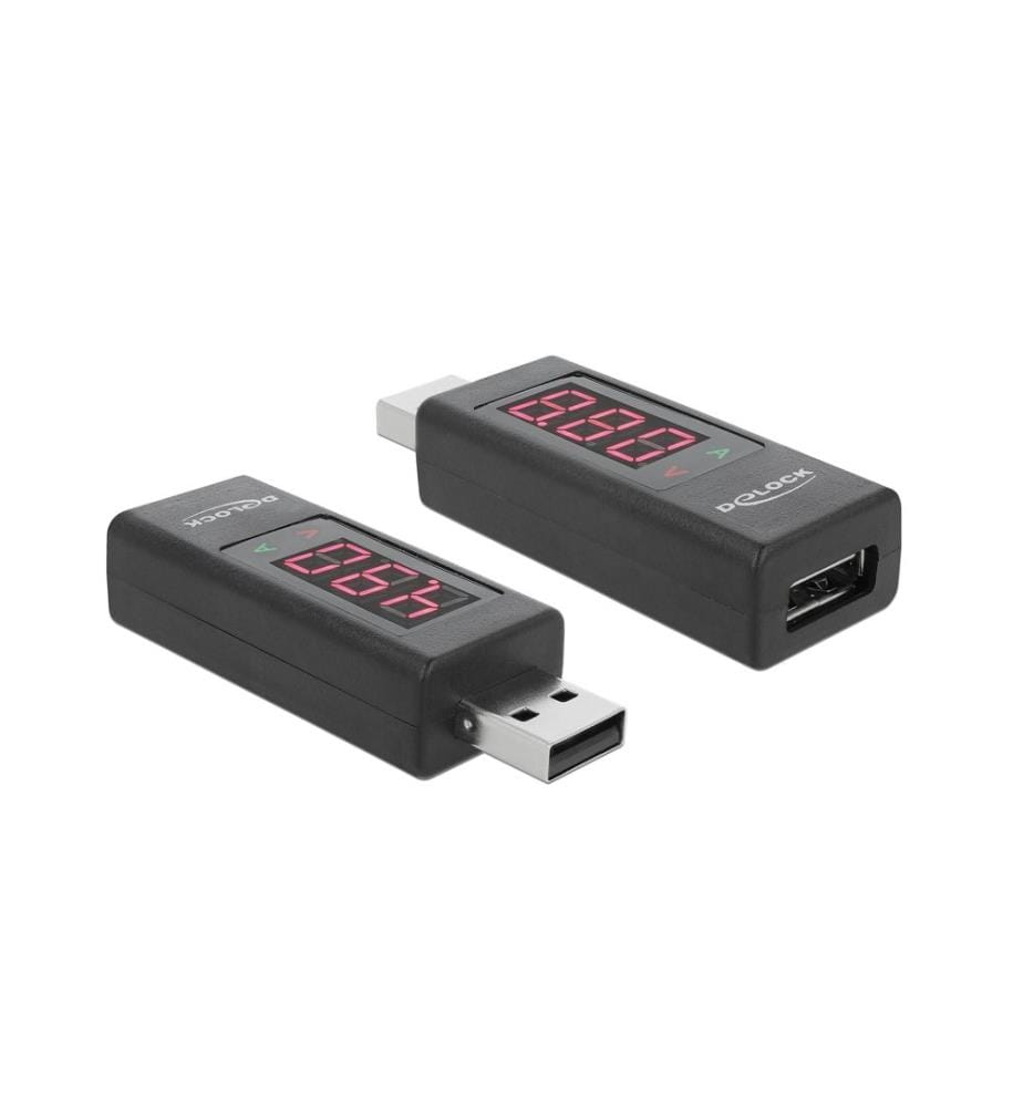 Delock Adaptateur de mesure de courant Volt Ampère USB-A fiche - USB-A prise