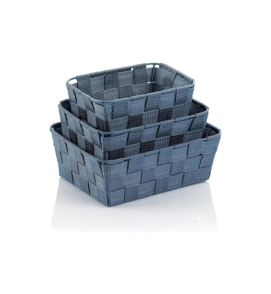 KELA - Supports pour ustensiles de salle de bains Alvaro 3 pièces, Bleu