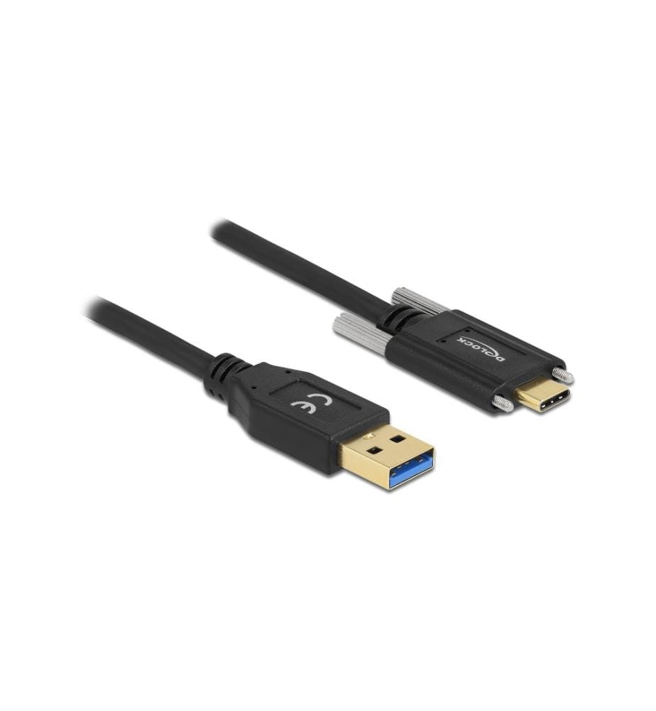 DELOCK - Câble USB 3.1 Vis latérale USB A - USB C 0.5 m