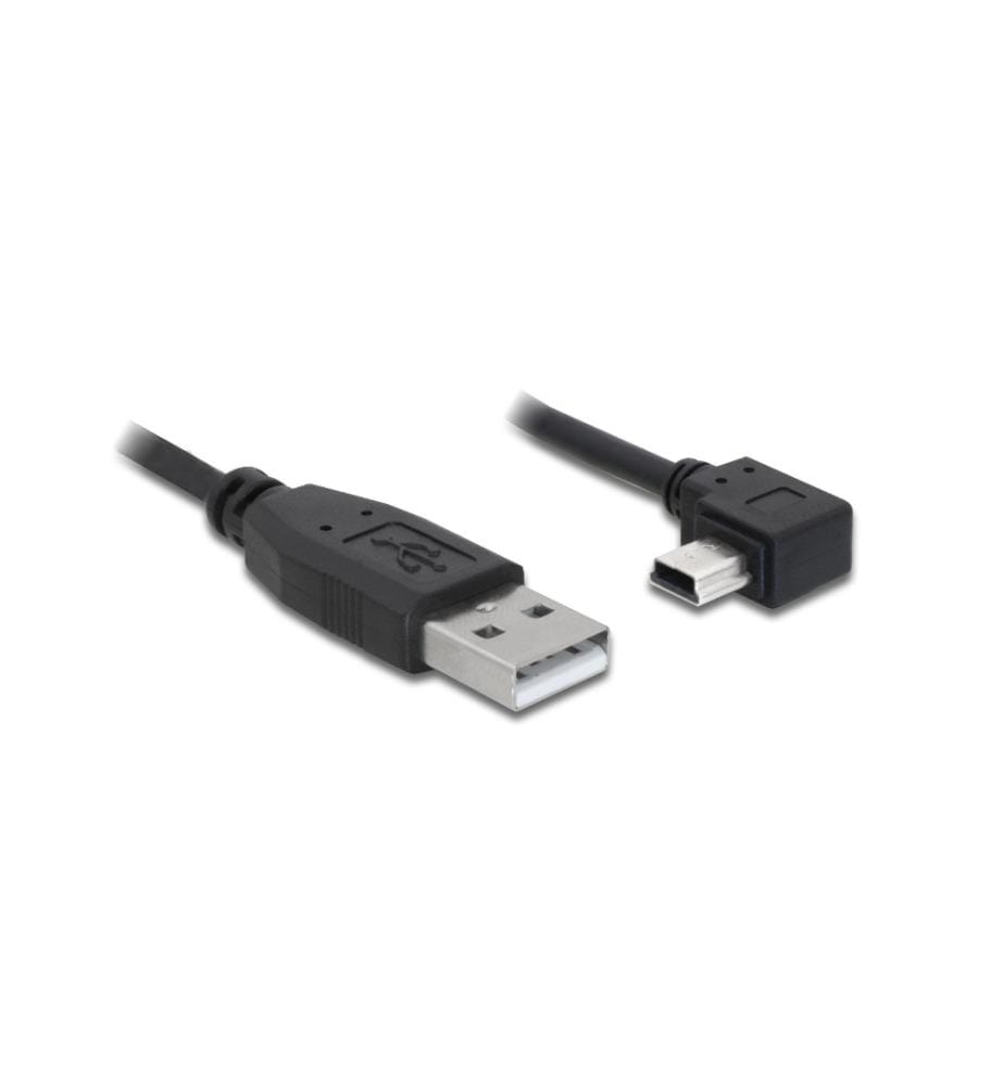 DELOCK - Câble USB 2.0 coudé à 90 USB A - Mini-USB B 5 m