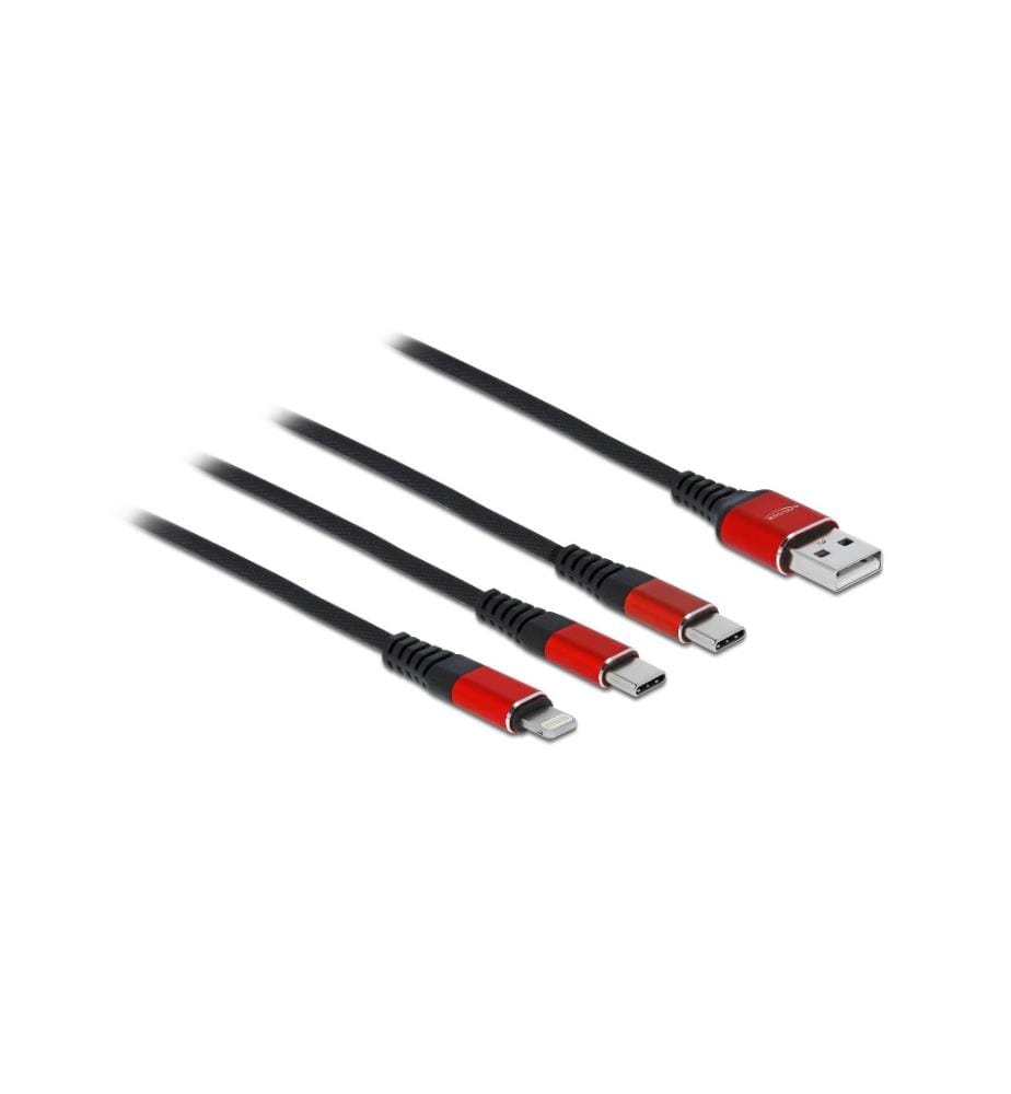 DELOCK - Câble chargeur USB USB A - Lightning/USB C 0.3 m