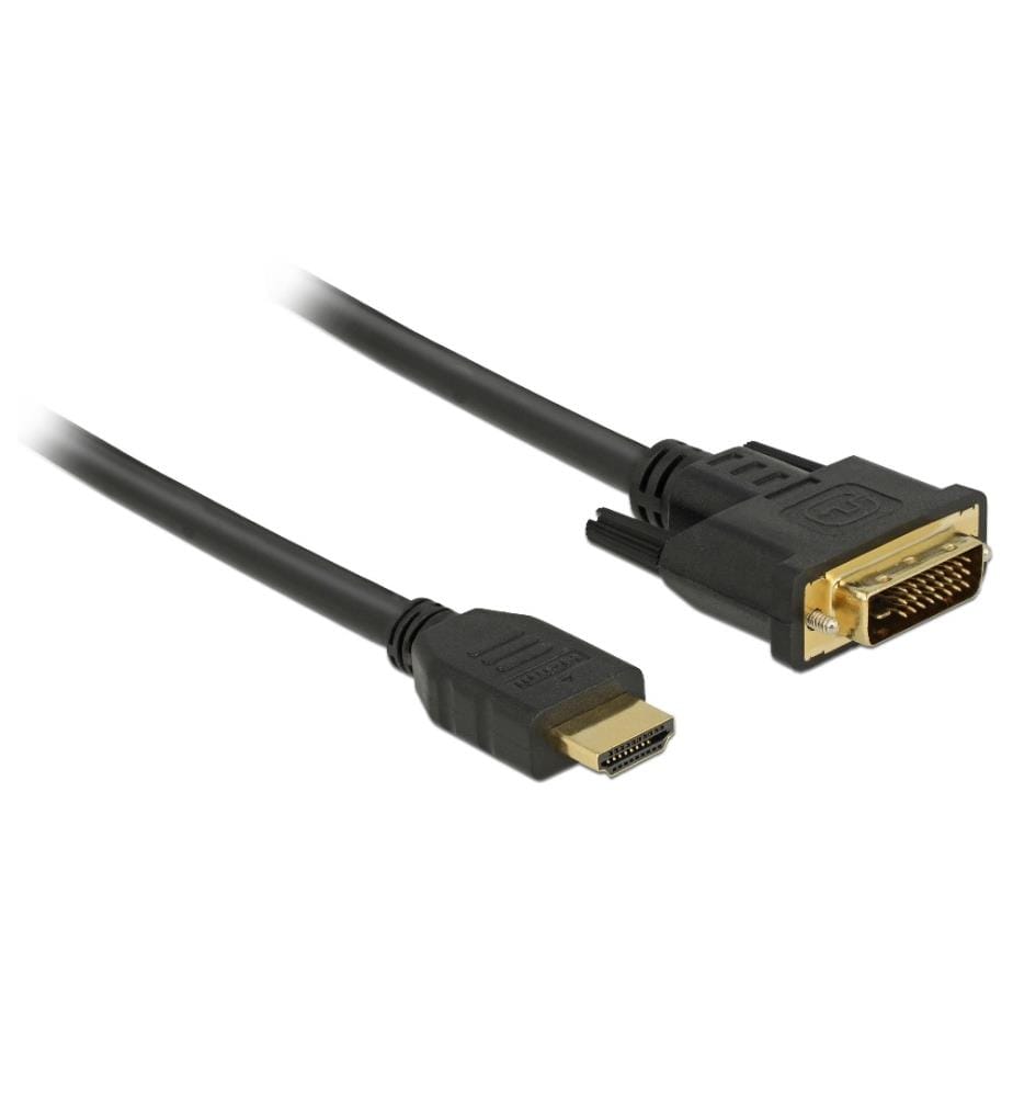 DELOCK - Câble HDMI - DVI, 0.5m, bidirectionnel