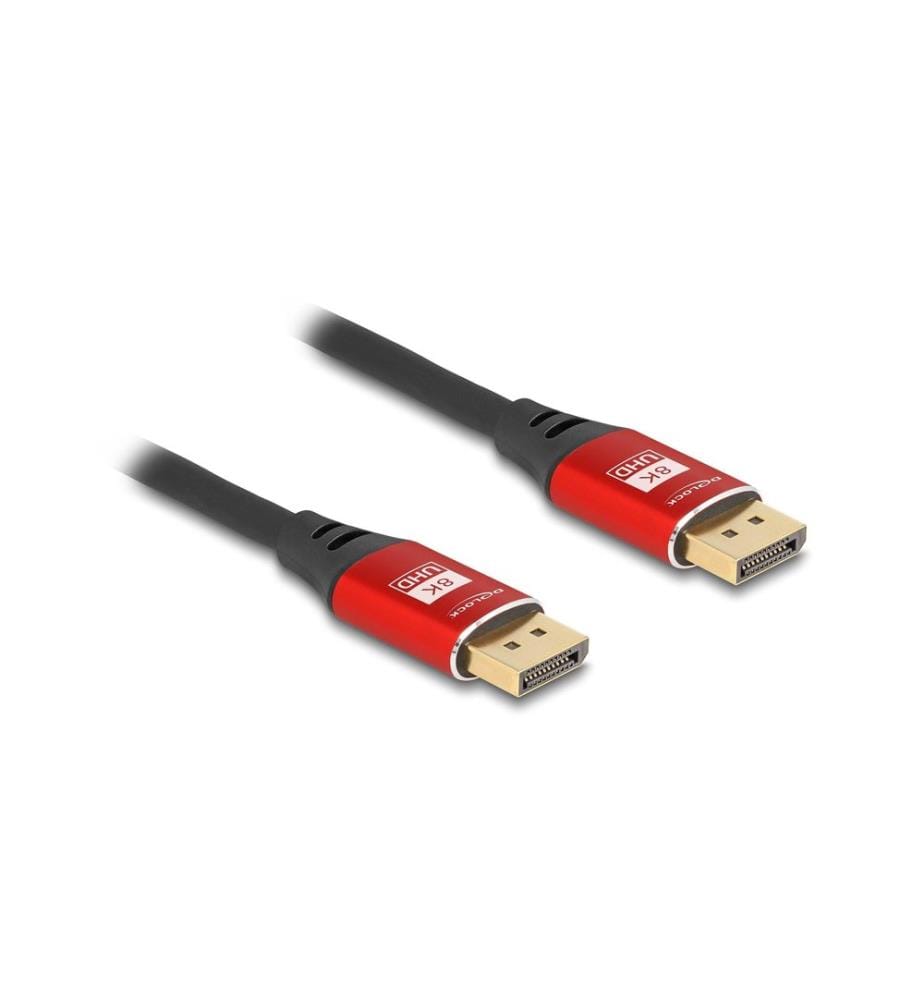 DELOCK - Câble 8K 60 Hz DisplayPort - DisplayPort, 1 m, Rouge