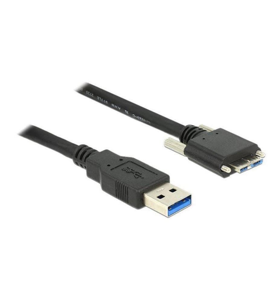 DELOCK - Câble USB 3.0 à visser USB A - Micro-USB B 3 m